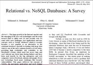 ترجمه مقاله انگلیسی با عنوان پایگاه داده های رابطه ای در برابر NoSQL: یک بررسی